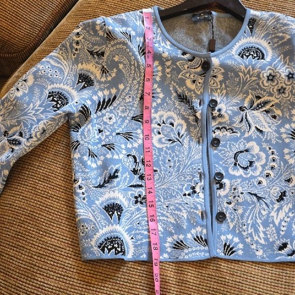 NWT Etro Saks Fifth Ave Blue and White Floral Long Sleeve Dress with Jacket. A-8 - Picture 16 of 16